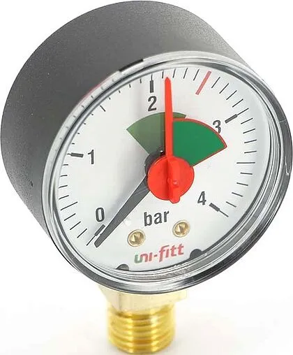 Манометр радиальный Uni-fitt 63мм 4 бар ¼&quot; 304D1030