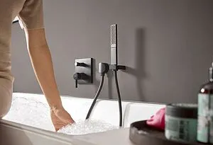 Смеситель для ванны скрытого монтажа Hansgrohe Finoris чёрный матовый 76415670 Смеситель для ванны скрытого монтажа Hansgrohe Finoris чёрный матовый 76415670, 4