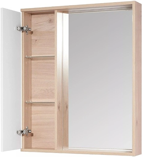 Шкаф-зеркало Aquaton Бостон 60 L дуб эврика/белый 1A240202BN010