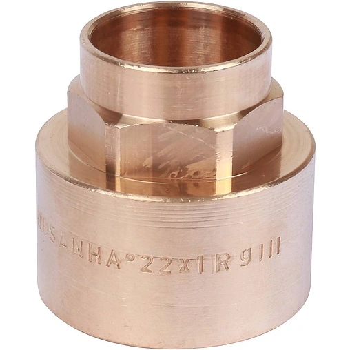 Муфта пайка переходная 22мм x 1"в Sanha 4270g 14270221