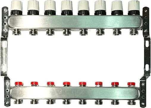 Группа коллекторная без расходомеров 8 отводов 1&quot;в/в x ¾&quot;ек Uni-fitt TECHNO 451W4308