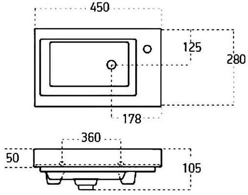 Раковина Sanovit Isik 45 белый 4045-KL
