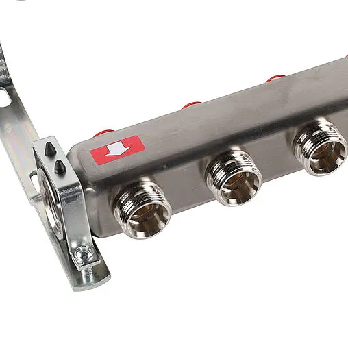 Группа коллекторная без расходомеров 10 отводов 1&quot;в/в x ¾&quot;ек Rommer RMS-3201-000010