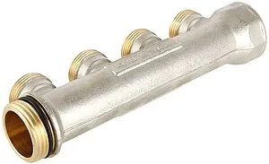 Коллектор распределительный проходной 4 отвода 1"в/н x ¾"ек Valtec VTc.500.NE.060504 Коллектор распределительный проходной 4 отвода 1"в/н x ¾"ек Valtec VTc.500.NE.060504, 5