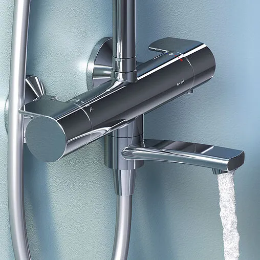 Душевая система с термостатом для ванны Am.Pm X-Joy хром F0785A500 Душевая система с термостатом для ванны Am.Pm X-Joy хром F0785A500