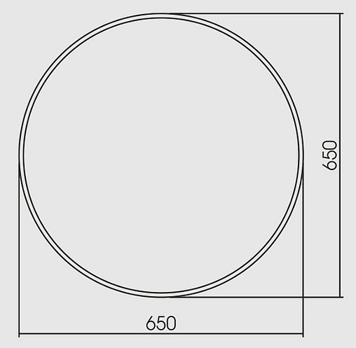 Зеркало с подсветкой Aquanika Round 65 с подогревом, с датчиком движения AQR6565RU123