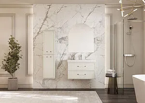 Шкаф-пенал подвесной Aquaton Нео-Классика 35 белый камень 1A284603NCTG0, 5