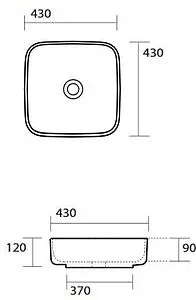 Раковина Kerasan Tribeca 43 белый 460101 Раковина Kerasan Tribeca 43 белый 460101, 2