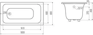 Ванна чугунная Goldman Classic 180x80 CL18080 Ванна чугунная Goldman Classic 180x80 CL18080, 2