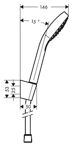 Душевой набор Hansgrohe Croma Select E 110 Vario 3jet 160см хром/белый 26413400, 2