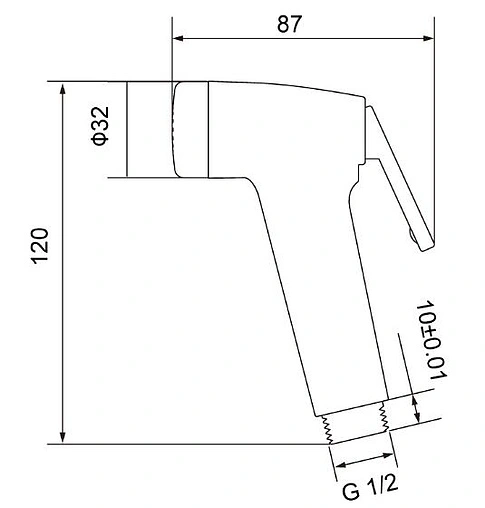 Гигиенический душ Timo чёрный матовый SL-2053/03
