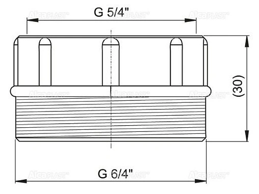 Муфта переходная 1¼x1½&quot; AlcaPlast S0556-ND