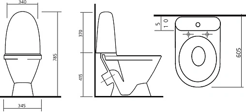 Унитаз-компакт Sanita Виктория Комфорт белый VICSACC01030711