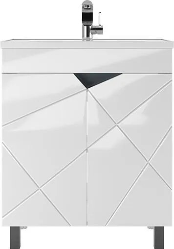 Тумба-умывальник напольная Домино Vector 70 белый DV6608T+4670142930389