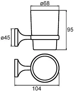 Стакан Milardo Magellan хром MAGSMG0M45, 2