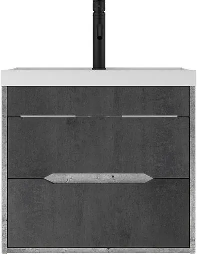 Тумба-умывальник подвесная Домино Loft 60 бетон DL5601T+4670142930044