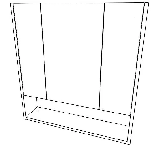 Шкаф-зеркало Айсберг Ева 70 белый DA5922HZ