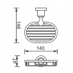 Мыльница Aquanet брашированная бронза 3811 Мыльница Aquanet брашированная бронза 3811, 2