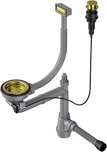 Сифон бутылочный для мойки с переливом Omoikiri WK-1-A-LG 4956469 Сифон бутылочный для мойки с переливом Omoikiri WK-1-A-LG 4956469, 1