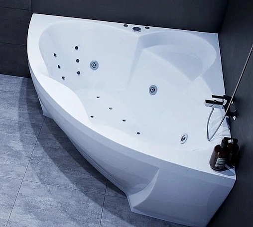 Ванна акриловая Aquatek Поларис-1 140х140 с фронтальной панелью, с каркасом (вклеенный) POL1-0000030