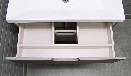 Тумба-умывальник подвесной Домино Dune 80 серый тауп DD2503T+4627173210188