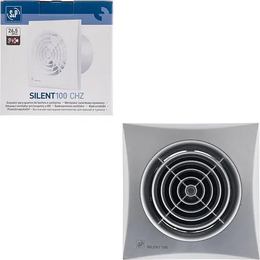 Вентилятор вытяжной Soler &amp; Palau SILENT-100 CHZ SILVER