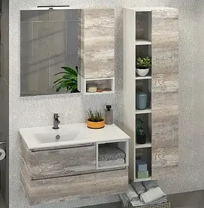 Шкаф-зеркало Comforty Турин 90 R дуб бежевый/белый 00004136265CF Шкаф-зеркало Comforty Турин 90 R дуб бежевый/белый 00004136265CF, 3