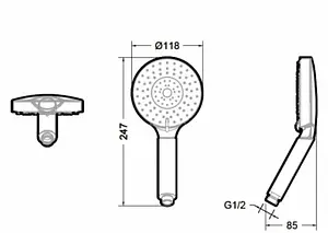 Лейка ручного душа Bravat Line хром P7094C-RUS Лейка ручного душа Bravat Line хром P7094C-RUS, 2