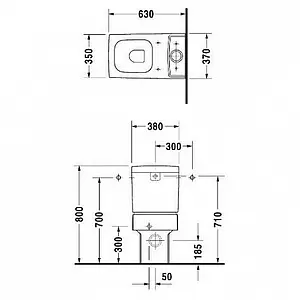 Бачок для унитаза Duravit Vero WonderGliss белый 09091000051-WG, 2