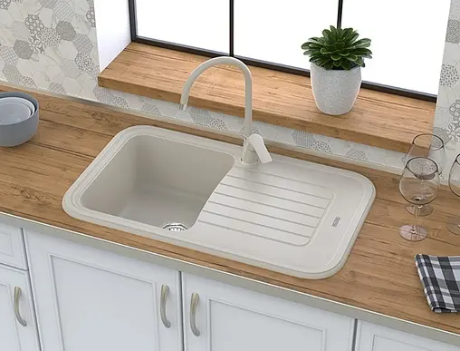 Мойка кухонная Ewigstein Antik A-60F серый металлик