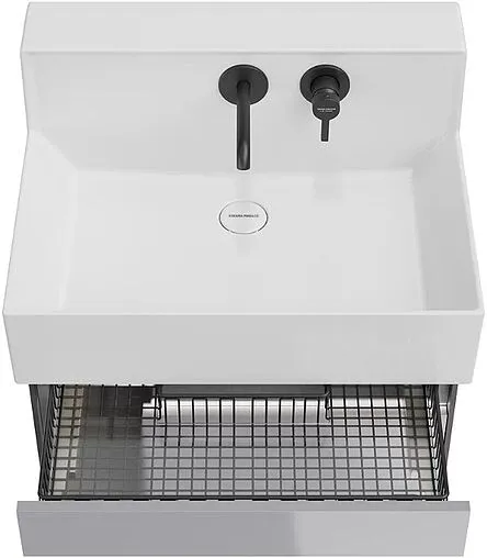 Тумба-умывальник подвесная Kerama Marazzi Logica M 65 серый LO.M.65\GRAY+LO.M.wb.65