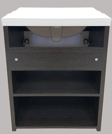 Тумба-умывальник напольная Comforty Барселона 60 белый/венге 00003124186CF