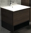 Тумба-умывальник подвесная Comforty Франкфурт 60 дуб шоколадно-коричневый/чёрный 00004150530CF Тумба-умывальник подвесная Comforty Франкфурт 60 дуб шоколадно-коричневый/чёрный 00004150530CF