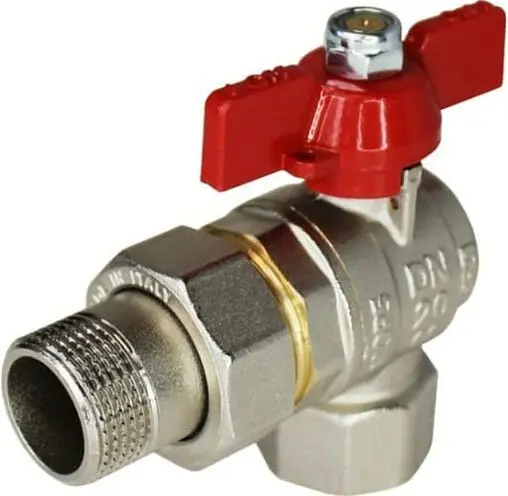 Кран шаровый с американкой угловой ½"в x ½"н Elsen EV12.5201