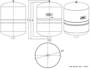 Расширительный бак Reflex NG 8л 6 бар 7230107 Расширительный бак Reflex NG 8л 6 бар 7230107, 2