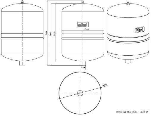 Расширительный бак Reflex NG 8л 6 бар 7230107