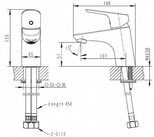 Комплект для ванны 3 в 1 Bravat Drop хром F00308C