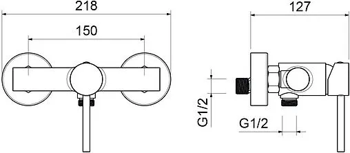 Смеситель для душа Aquatek Европа хром AQ1360CR