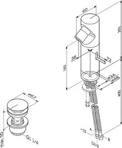 Смеситель для биде Am.Pm Admire хром F108310B, 2