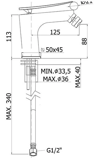 Смеситель для биде Paffoni Elys хром ELY131CR