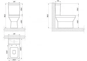 Унитаз-компакт SMARTsant Афалина белый VT1501W Унитаз-компакт SMARTsant Афалина белый VT1501W, 2