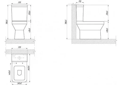 Унитаз-компакт SMARTsant Афалина белый VT1501W