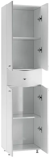 Шкаф-пенал напольный Айсберг Волна 50 белый DA1011PR