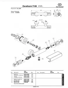 Термостат для душа Ideal Standard Ceratherm T100 хром A7229AA Термостат для душа Ideal Standard Ceratherm T100 хром A7229AA, 4