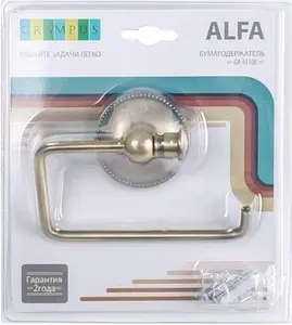 Держатель туалетной бумаги Grampus Alfa бронза GR-9510B, 3