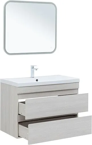 Тумба под умывальник подвесная Aquanet Нота New 90 дуб холден 00334205