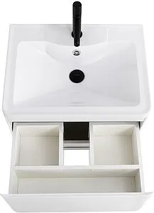 Тумба-умывальник подвесная BelBagno ALBANO 70 Bianco Lucido ALBANO-700-2C-PIA-BL+BB700/455-LV-MR-ALR Тумба-умывальник подвесная BelBagno ALBANO 70 Bianco Lucido ALBANO-700-2C-PIA-BL+BB700/455-LV-MR-ALR, 3