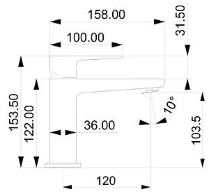 Смеситель для раковины Osgard Kalti Black чёрный матовый 63013 Смеситель для раковины Osgard Kalti Black чёрный матовый 63013, 2
