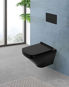Унитаз подвесной безободковый BelBagno Sela черный матовый BB3201CHR-MB, 4