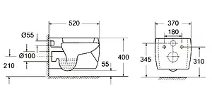 Унитаз подвесной BelBagno Formica белый BB1030CH, 2